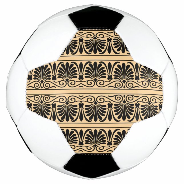 Balón De Fútbol Marrón del patrón árabe del Mediterráneo griego (Anverso)