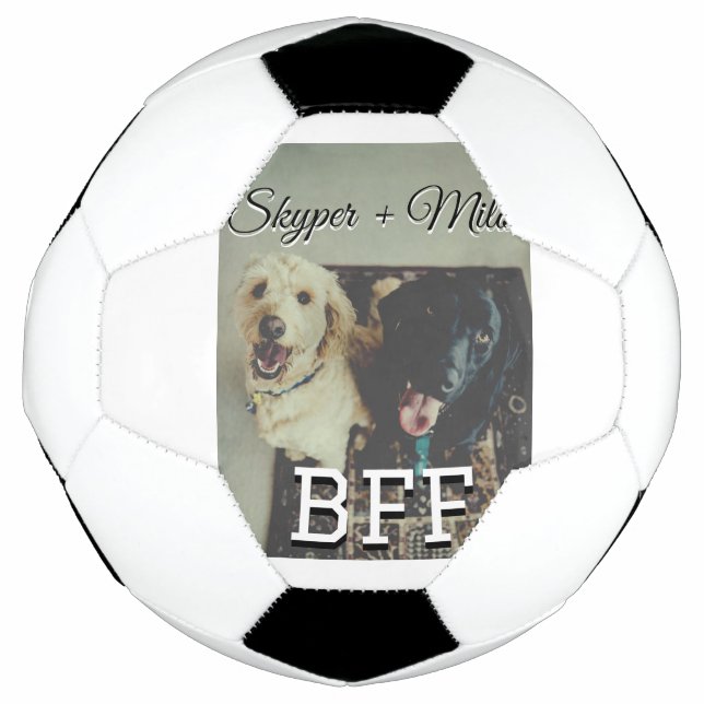 Balón De Fútbol Mascotas amigos bestias agregar nombre mascota fot (Anverso)