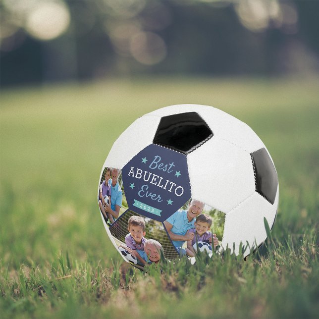 Balón De Fútbol Mejor Abuelito | Foto del abuelo Personalizado (Subido por el creador)