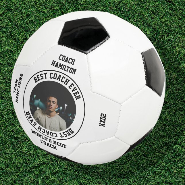 Balón De Fútbol Mejor entrenador fotográfico personalizado (Subido por el creador)