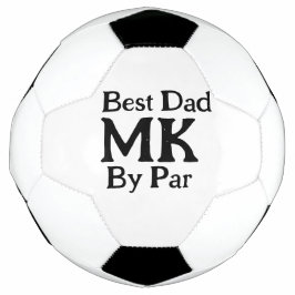 Balón De Fútbol Mejor papá por par monograma simple rusti del día 