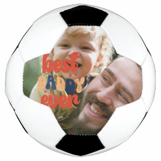 Balón De Fútbol Mejor Papá Retro Foto Personalizada  