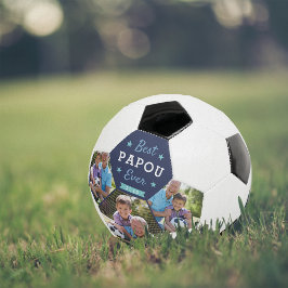 Balón De Fútbol Mejor Papou Ever | Foto del abuelo Personalizado