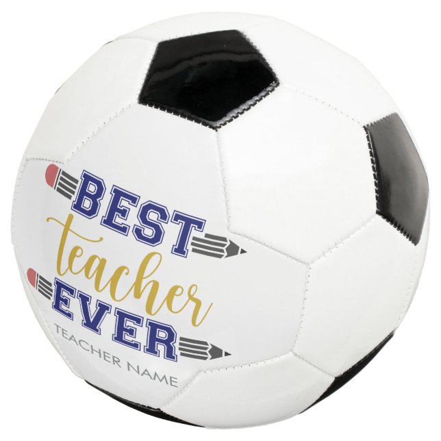 Balón De Fútbol Mejor Profesor Personalizado - Regalo Personalizad (Tres cuartos)