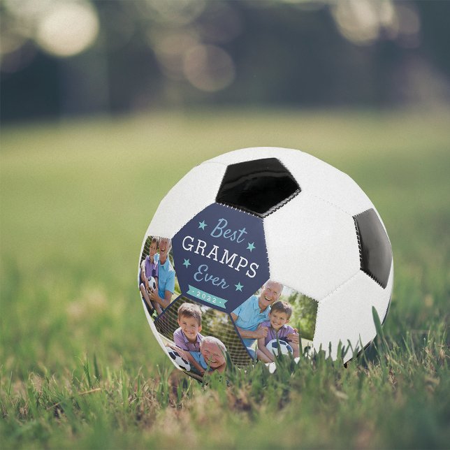 Balón De Fútbol Mejores Gramps | Foto del abuelo Personalizado (Subido por el creador)