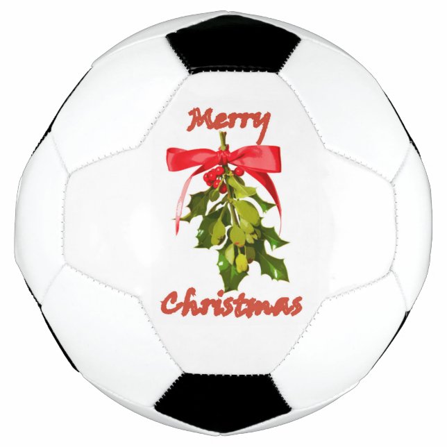 Balón De Fútbol Merry Christmas mistletoe (Anverso)