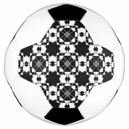 Balón De Fútbol Minimalist retro check pattern – Monochrome design