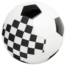 Balón De Fútbol Minimalista Retro Cuadrillé – Streetwear Monocromo