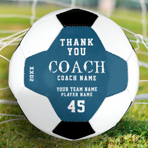 Balón De Fútbol Moderno Gracias Nombre de entrenador Número de equ