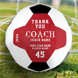 Balón De Fútbol Moderno Gracias Nombre de entrenador Número de equ