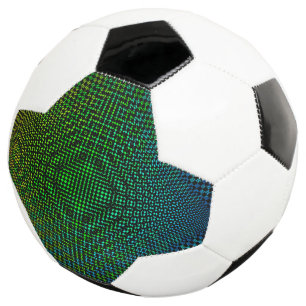 Balón De Fútbol Moire Checkers por Kenneth Yoncich