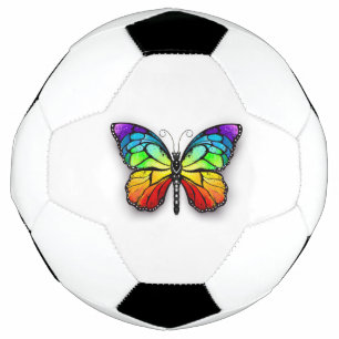 Balón De Fútbol Monarca de mariposa arcoiris