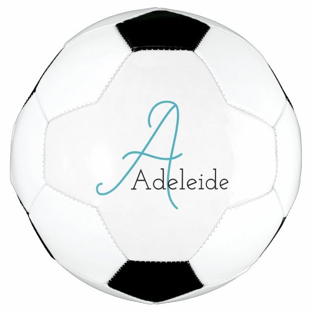 Balón De Fútbol Monograma caprichoso personalizado (Anverso)