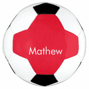Balón De Fútbol monograma de letra inicial simple añade tu nombre 