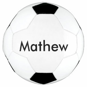 Balón De Fútbol monograma de letra inicial simple añade tu nombre