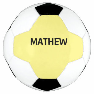 Balón De Fútbol monograma de letra inicial simple añade tu nombre
