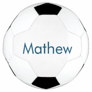 Balón De Fútbol monograma de letra inicial simple añade tu nombre
