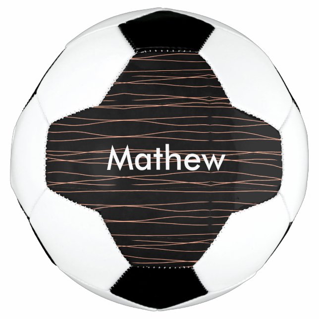 Balón De Fútbol Monograma simple añada su letra de nombre man mini (Anverso)