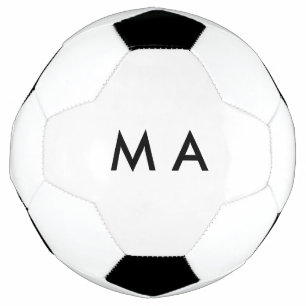 Balón De Fútbol Monograma simple añade tu letra nombre hombre mini