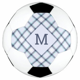 Balón De Fútbol Monograma y placa de nombre personalizado / patrón
