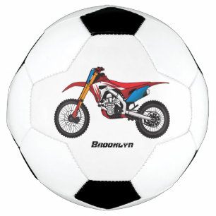 Balón De Fútbol Moto de moto de tierra roja
