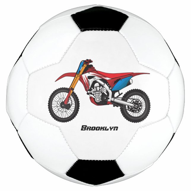 Balón De Fútbol Moto de moto de tierra roja (Anverso)