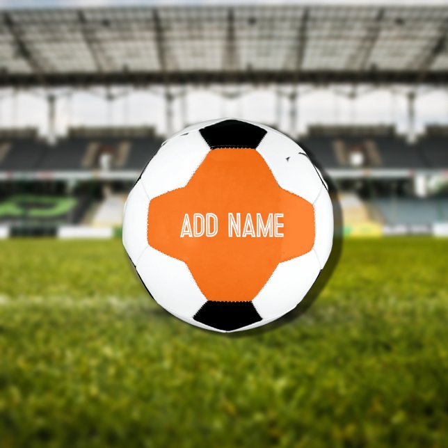 Balón De Fútbol naranja brillante - añadir nombre de bola de fútbo (Subido por el creador)