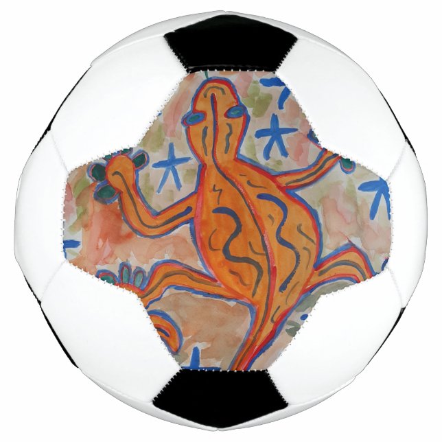 Balón De Fútbol Naranja Gecko (Anverso)