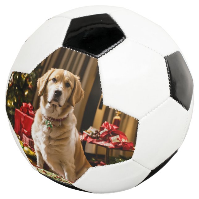 Balón De Fútbol Navidad Perro Fútbol Ball (Tres cuartos)