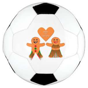 Balón De Fútbol Navidades Cuidados Gingerbread Pareja