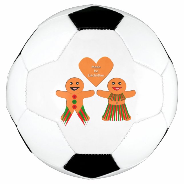 Balón De Fútbol Navidades Cuidados Gingerbread Pareja (Anverso)