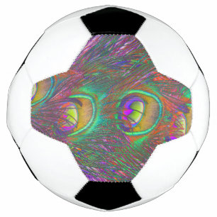 Balón De Fútbol Navidades Tinsel Peacock Feathers