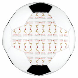 Balón de fútbol navideño moderno de vacaciones