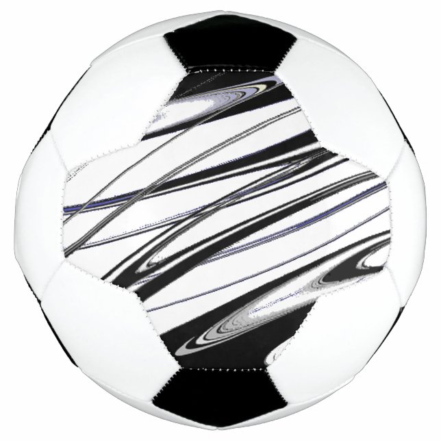 Balón De Fútbol Negro y Blanco Moderno (Anverso)