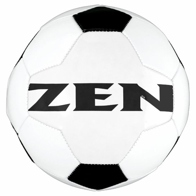 Balón de fútbol negro zen (Anverso)