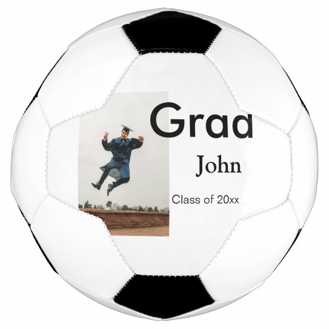 Balón De Fútbol niño añadir nombre fecha año texto felicitaciones  (Anverso)