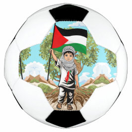 Balón De Fútbol Niño con bandera palestina de Keffiyeh