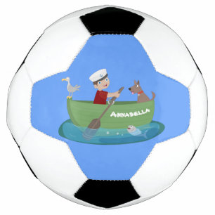 Balón De Fútbol Niño pequeño marinero y personalizado de un bote d