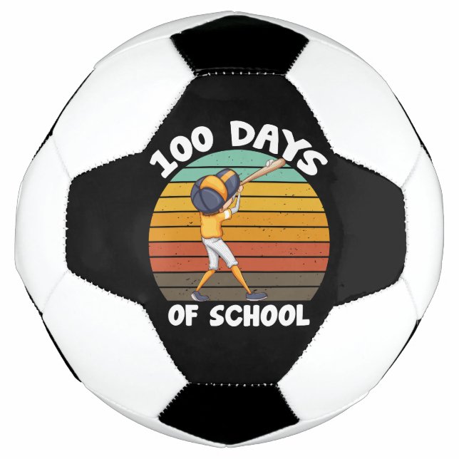 Balón De Fútbol Niños 100 días de escolares 100 días de béisbol (Anverso)