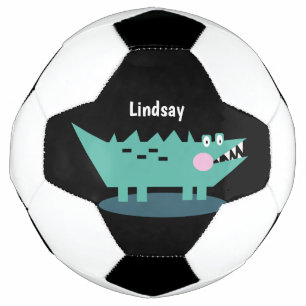 Balón De Fútbol Niños Cocodrilo Animal Imprimir Monograma Nombre
