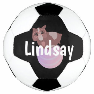 Balón De Fútbol Niños Conejillo de Indias Monograma Nombre Bal