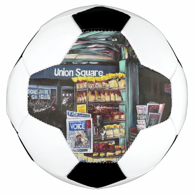Balón De Fútbol Noche de crisocolia, Union Square, NYC (Anverso)
