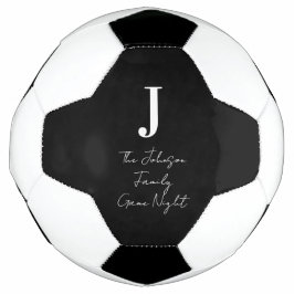 Balón De Fútbol Noche de Juegos Familiares con Monograma y Nombre 