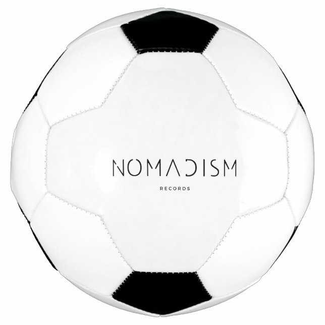 Balón De Fútbol Nomadism Records Logo Negro (Anverso)