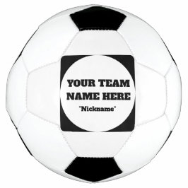 Balón De Fútbol Nombre de equipo de fútbol personalizable simple
