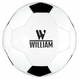 Balón De Fútbol Nombre de monograma personalizado