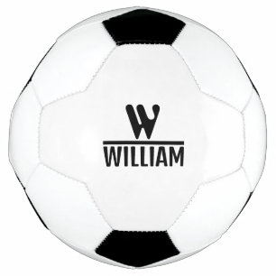 Balón De Fútbol Nombre de monograma personalizado