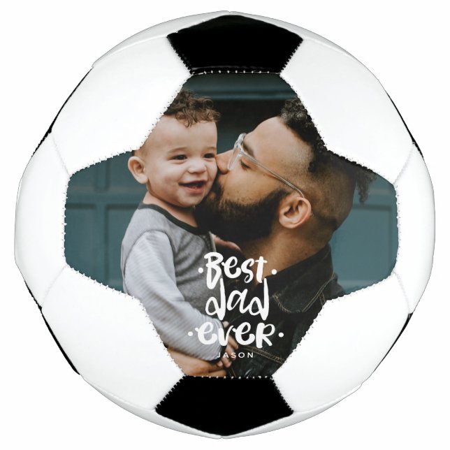 Balón De Fútbol Nombre del regalo del Día del Padre de la foto del (Anverso)