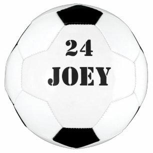 Balón De Fútbol Nombre Jersey Número Negro Tipo de letra 4Joey