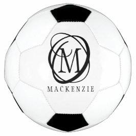 Balón De Fútbol Nombre moderno y elegante de un monograma